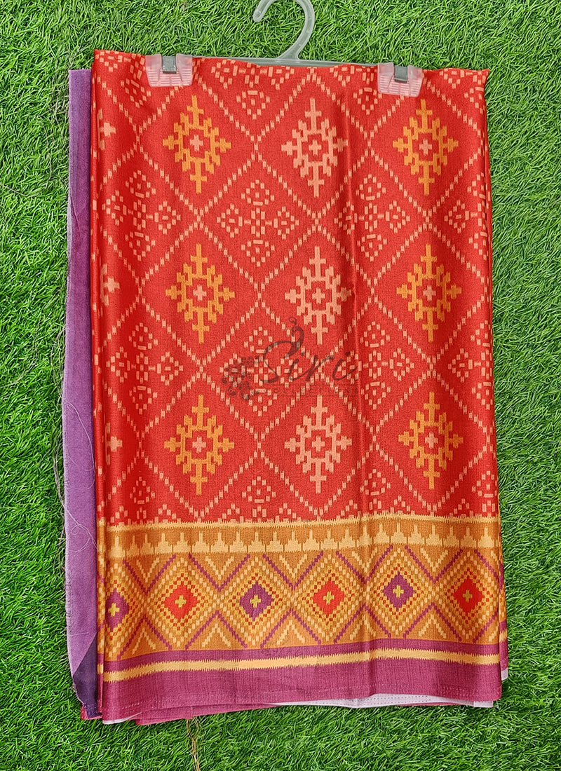 Siri Sarees Premium Designer Digital Print Satin Silk Saree