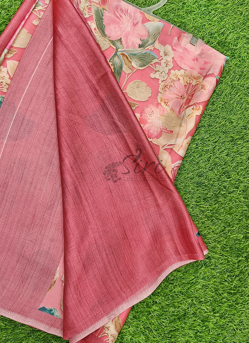 Siri Sarees Premium Digital Print Satin Crepe Silk Saree