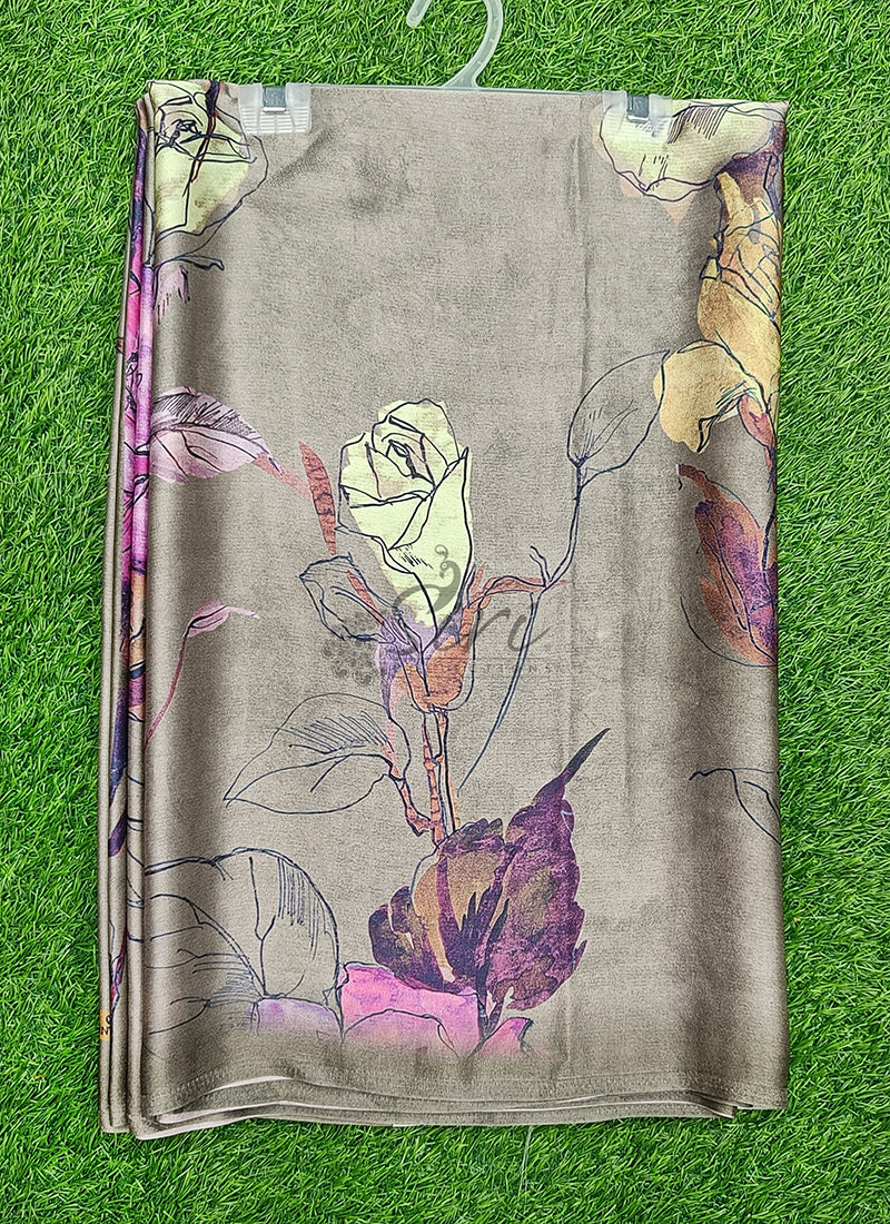 Siri Sarees Premium Digital Print Satin Crepe Silk Saree