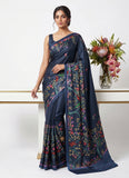 Siri Sarees Premium Digital Print Satin Crepe Silk Saree