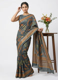 Siri Sarees Premium Digital Print Satin Crepe Silk Saree