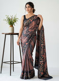 Premium Digital Print Satin Crepe Silk Saree with Blouse