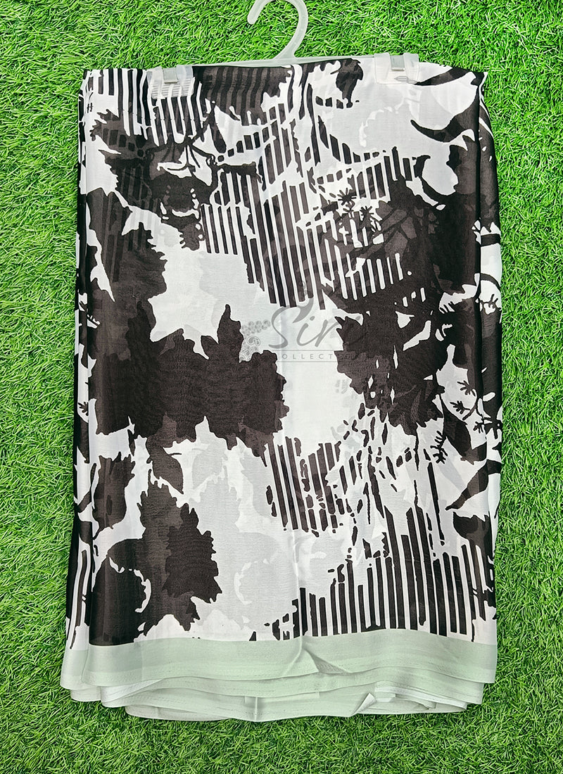 Latest Beautiful Digital Print Satin Silk Saree