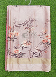 Lovely Digital Print Satin Saree