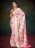 Lovely Digital Print Satin Saree