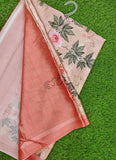 Lovely Digital Print Satin Saree