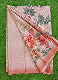 Lovely Digital Print Satin Saree