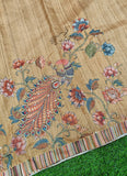 Beautiful Tussar Silk in Kalamkari and Kantha