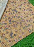 Beautiful Tussar Silk in Kalamkari and Kantha