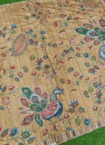 Beautiful Tussar Silk in Kalamkari and Kantha