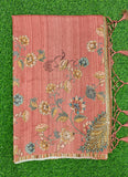 Beautiful Tussar Silk in Kalamkari and Kantha