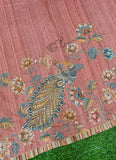 Beautiful Tussar Silk in Kalamkari and Kantha