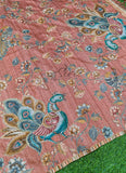 Beautiful Tussar Silk in Kalamkari and Kantha