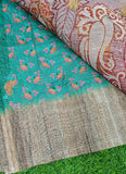 Beautiful Digital Print Semi Tussar Saree