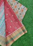 Beautiful Digital Print Matka Silk Saree