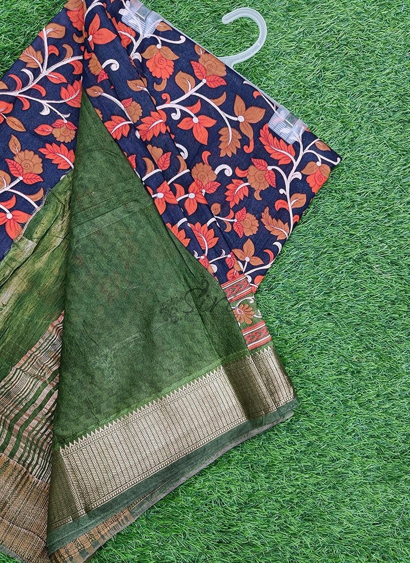 Beautiful Fancy Semi Silk Saree