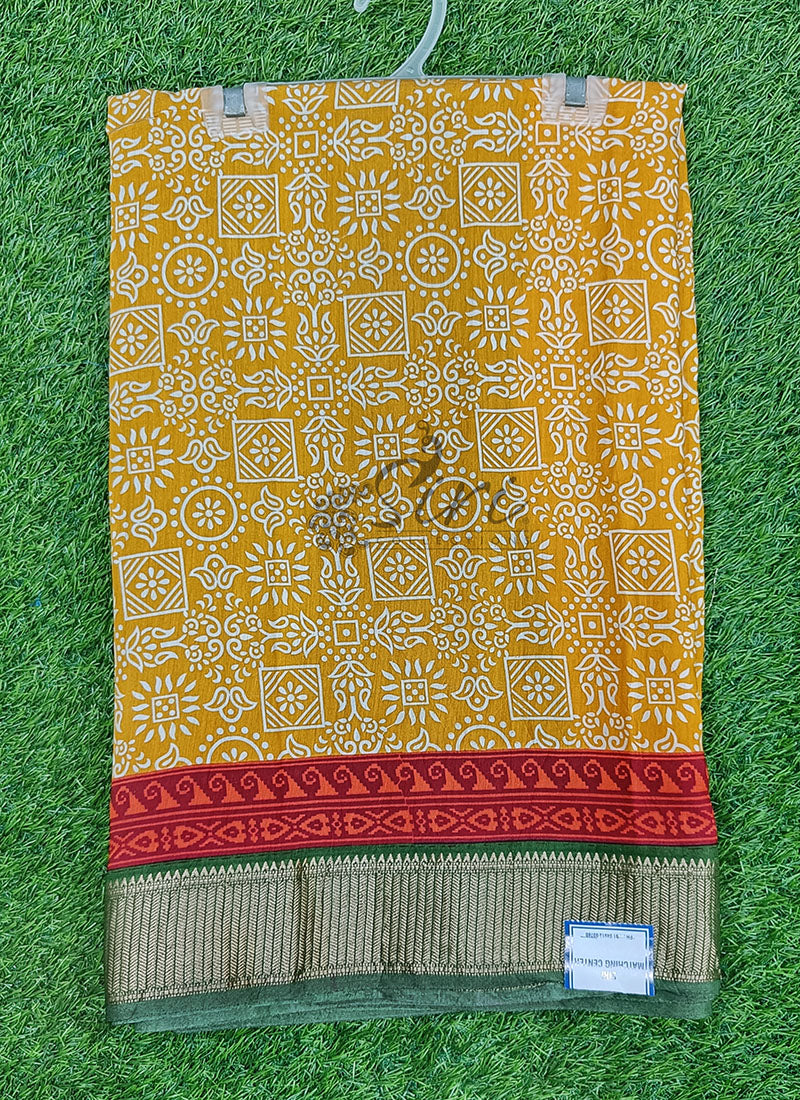 Beautiful Fancy Semi Silk Saree