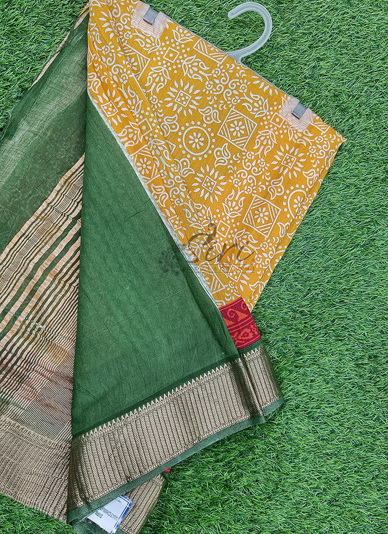 Beautiful Fancy Semi Silk Saree
