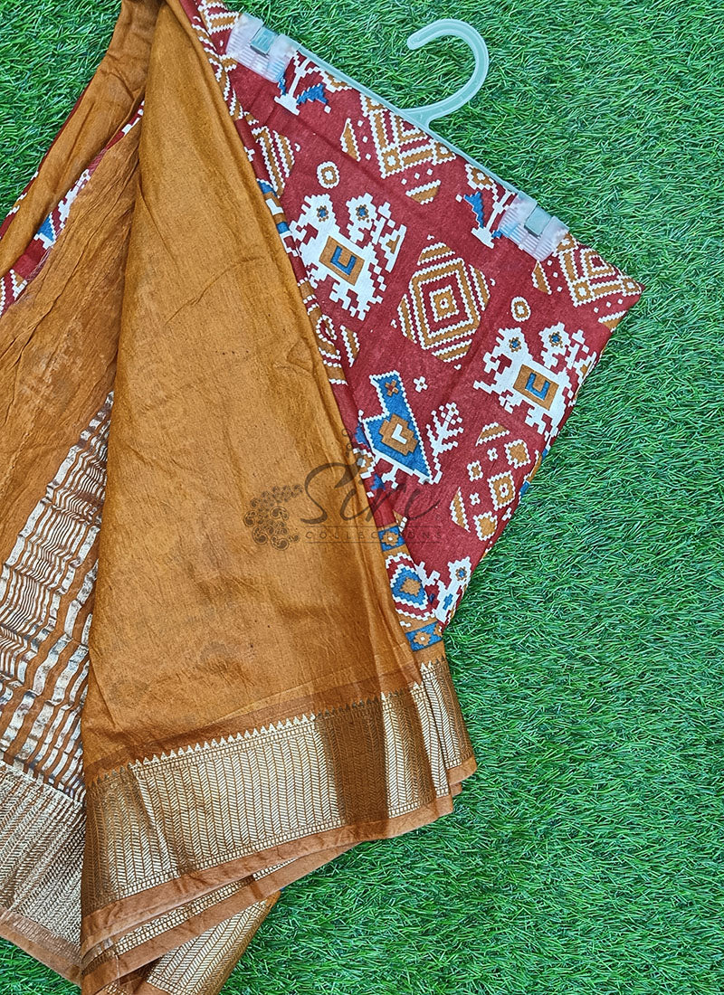 Beautiful Fancy Semi Silk Saree