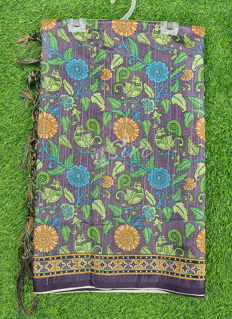 Latest Digital Print Soft Bhagalpuri Silk Saree