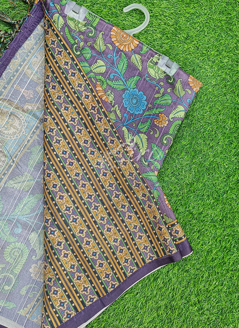 Latest Digital Print Soft Bhagalpuri Silk Saree