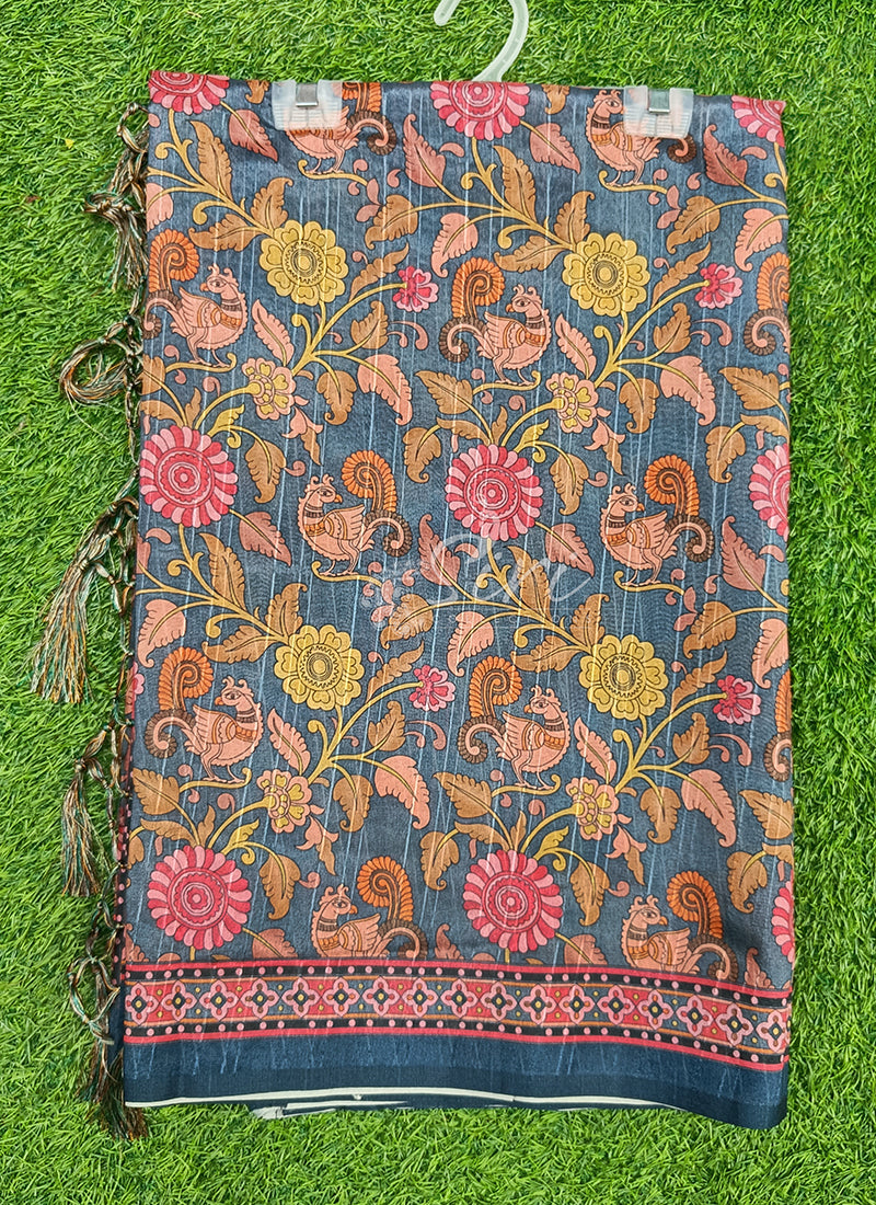 Latest Digital Print Soft Bhagalpuri Silk Saree