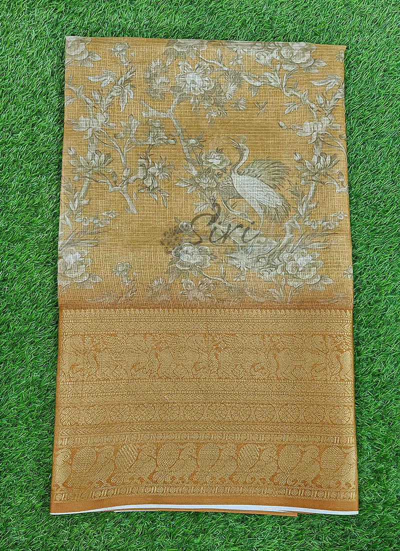 Beautiful Digital Print Kota Saree in Kanchi Borders