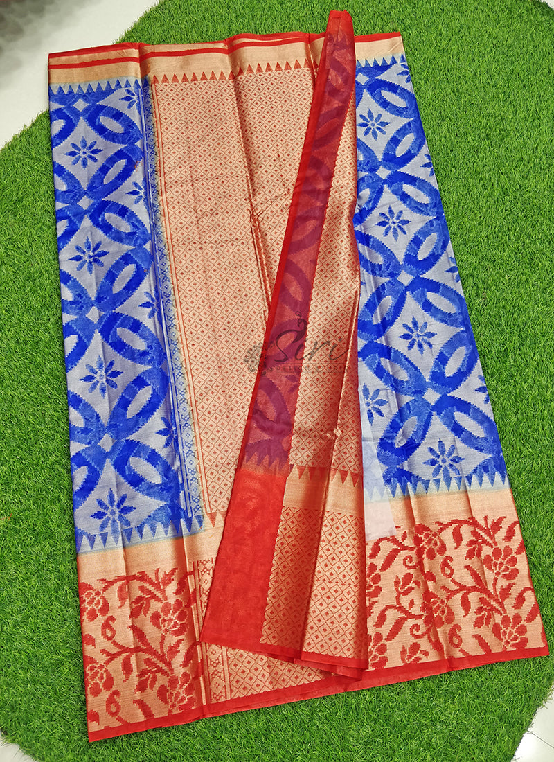 Beautiful Fancy Soft Organza Silk Saree