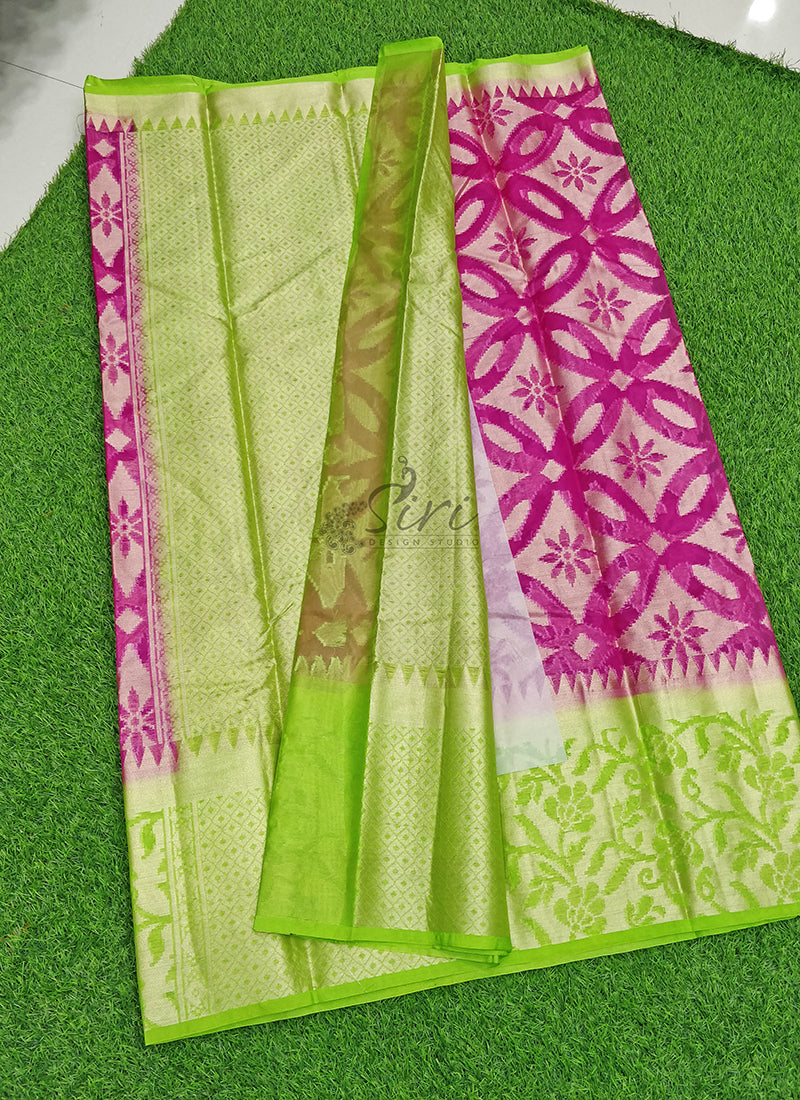 Beautiful Fancy Soft Organza Silk Saree