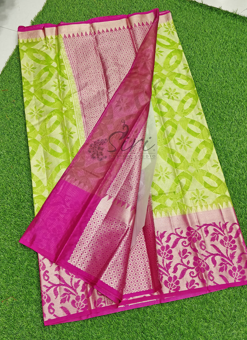Beautiful Fancy Soft Organza Silk Saree