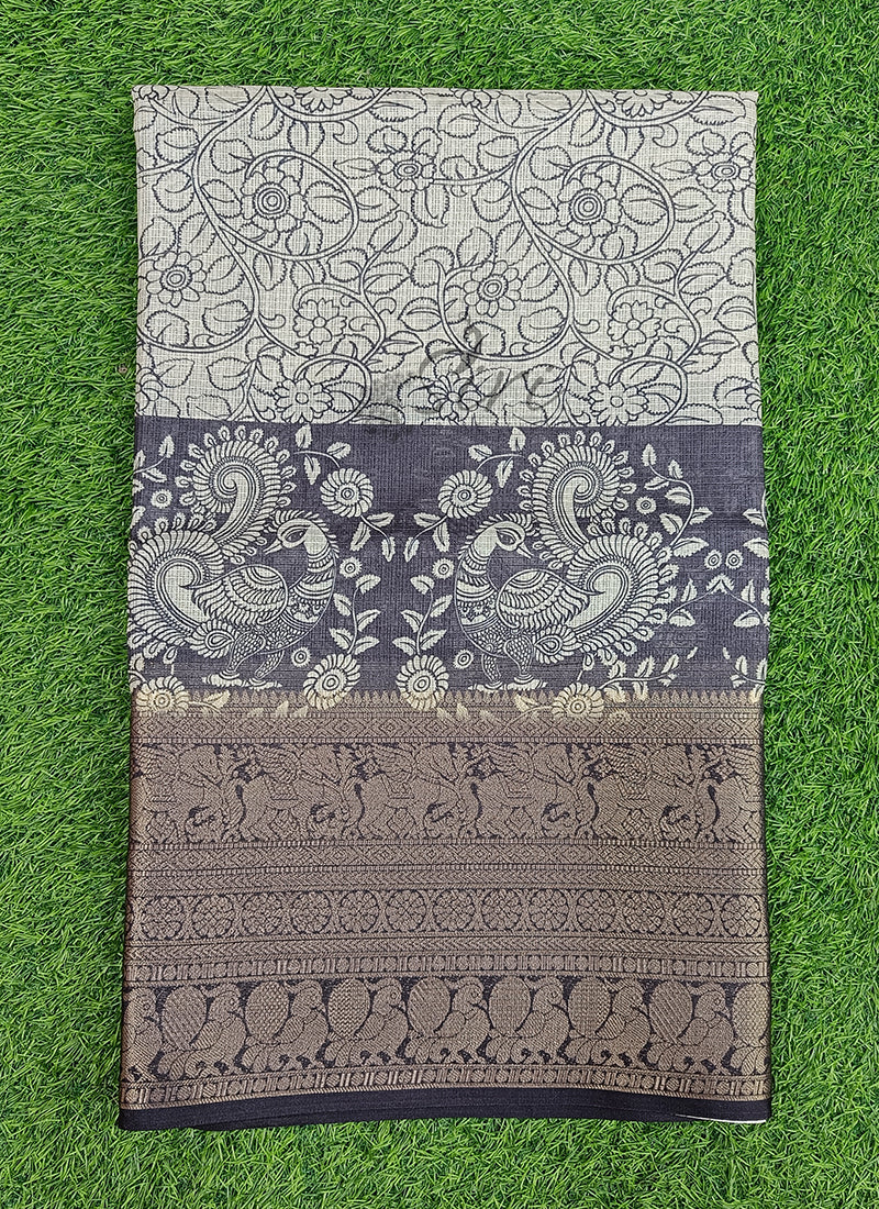 Beautiful Digital Print Kota Saree in Kanchi Borders