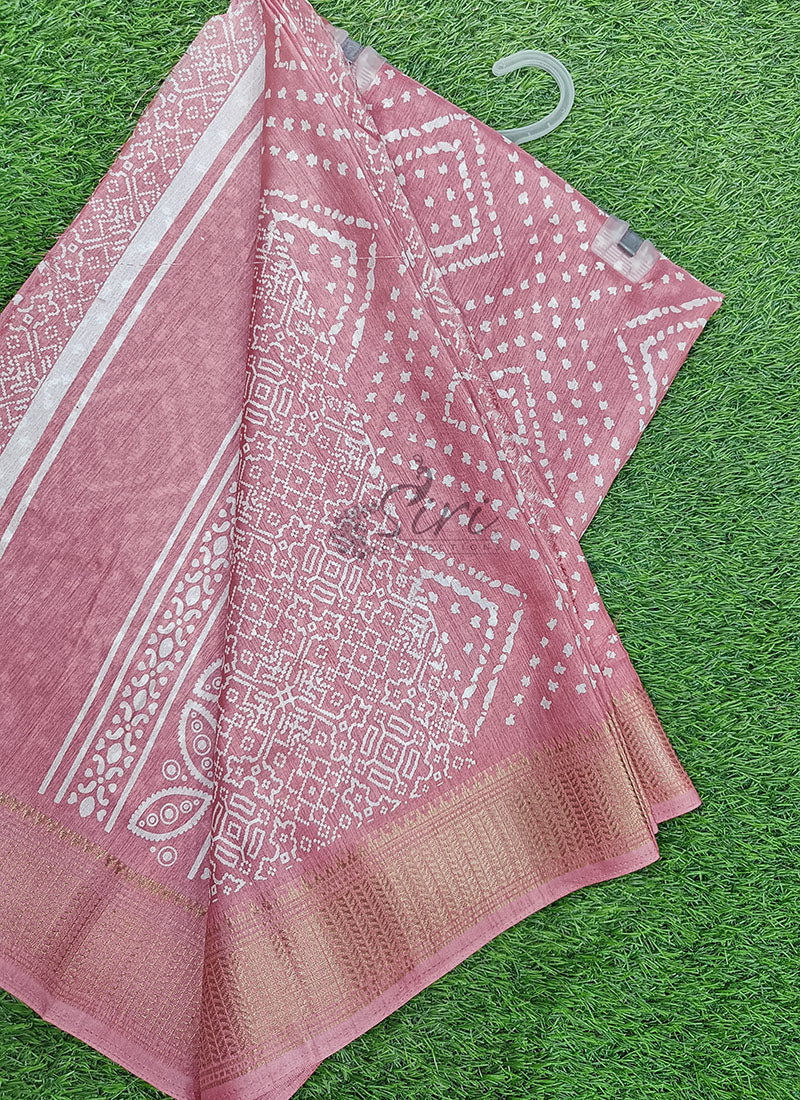 Elegant Printed Fancy Semi Silk Saree