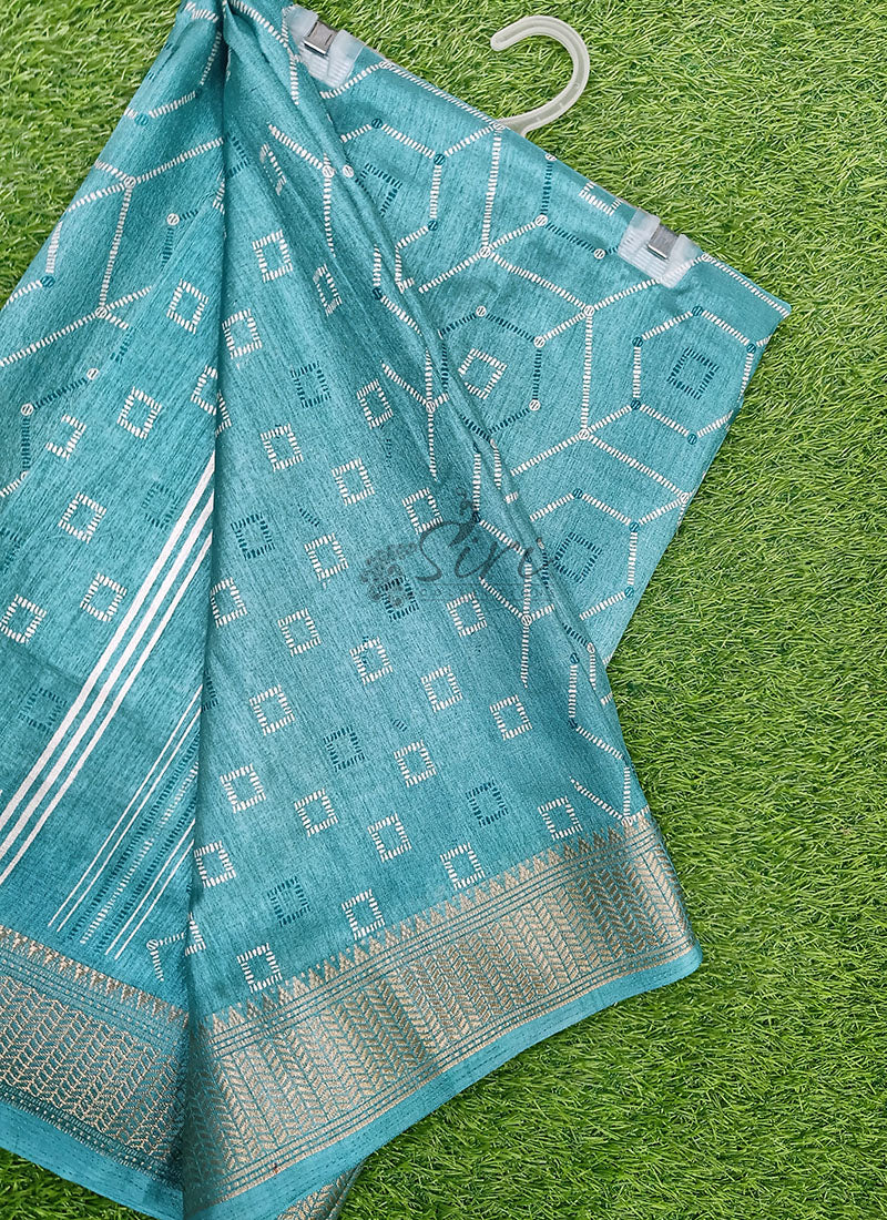 Elegant Printed Fancy Semi Silk Saree