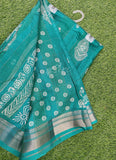 Beautiful Printed Jute Silk Saree