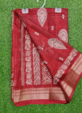 Beautiful Printed Jute Silk Saree