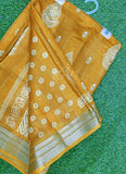 Beautiful Printed Jute Silk Saree