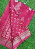 Beautiful Printed Jute Silk Saree