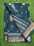 Beautiful Printed Jute Silk Saree