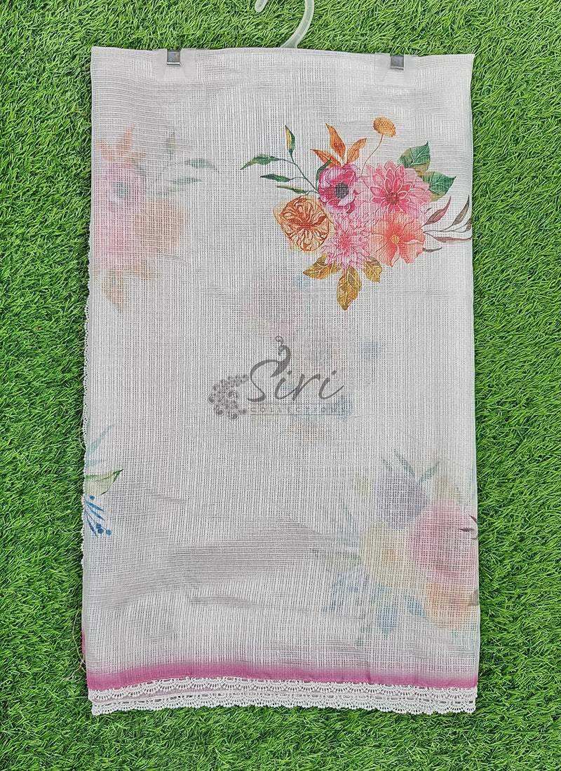 Digital Print Kota Silk Saree