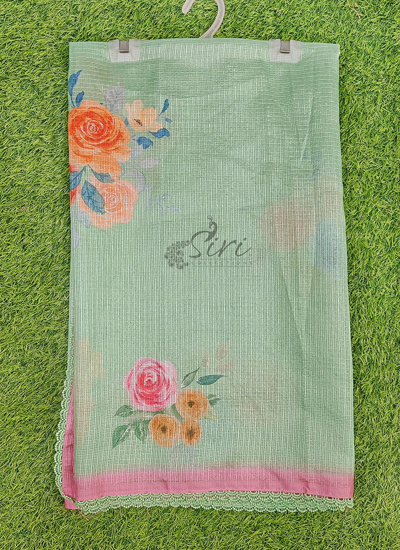 Digital Print Kota Silk Saree