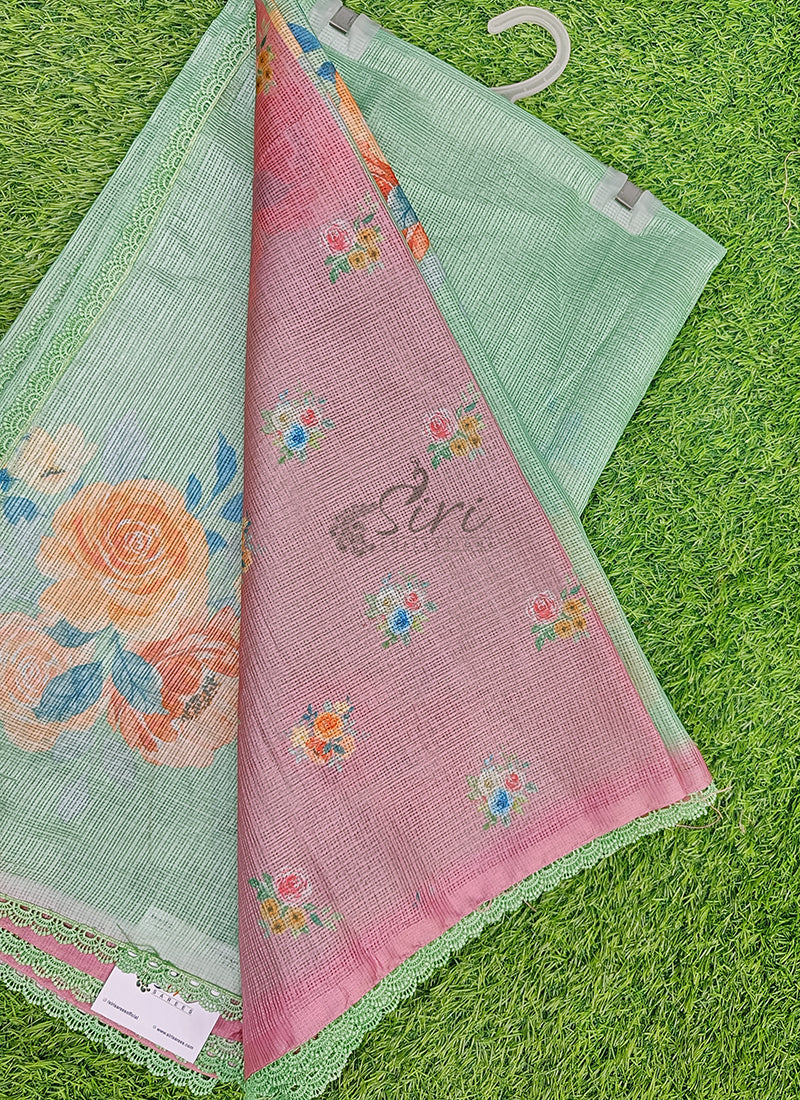 Digital Print Kota Silk Saree