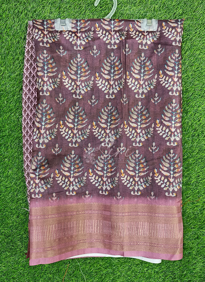 Latest Digital Print Fancy Silk Saree