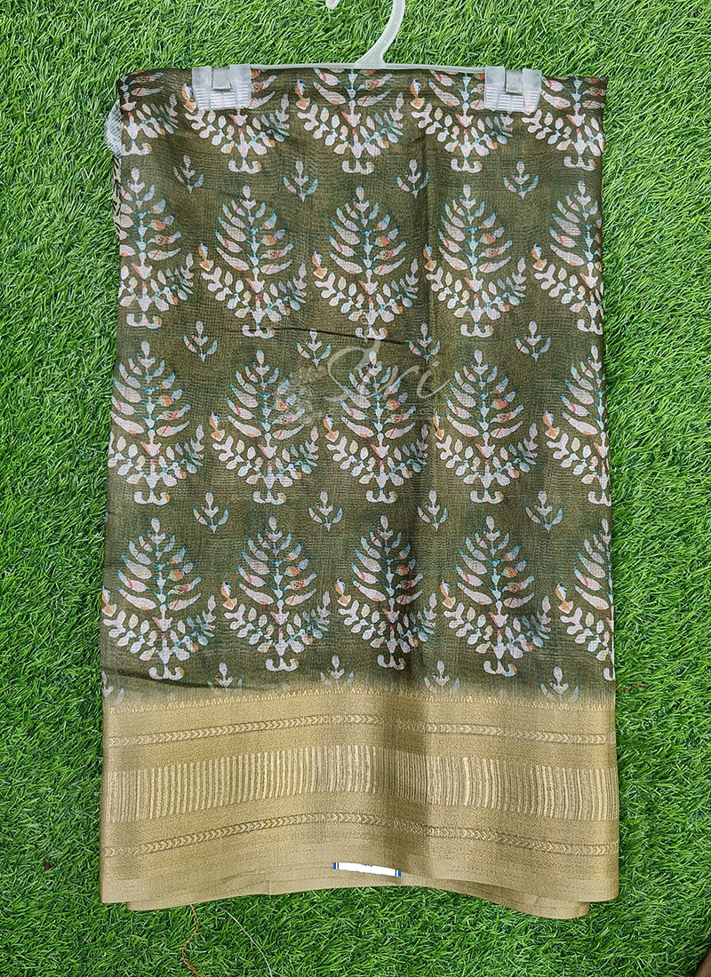 Latest Digital Print Fancy Silk Saree