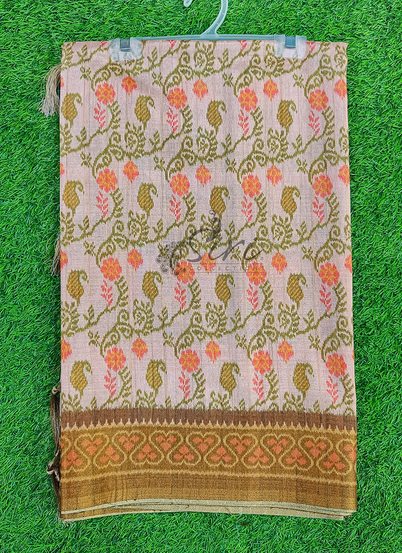 Beautiful Digital Print Matka Silk Saree