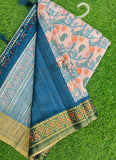 Beautiful Digital Print Matka Silk Saree