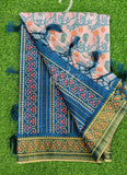 Beautiful Digital Print Matka Silk Saree