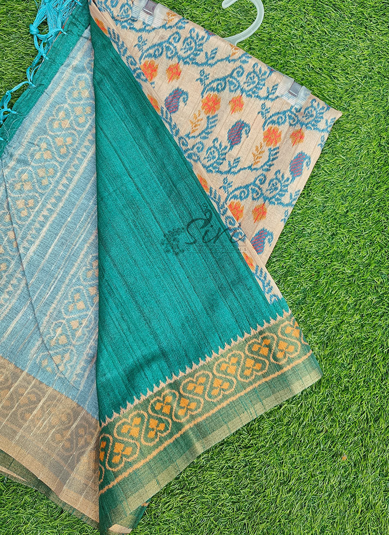 Beautiful Digital Print Matka Silk Saree