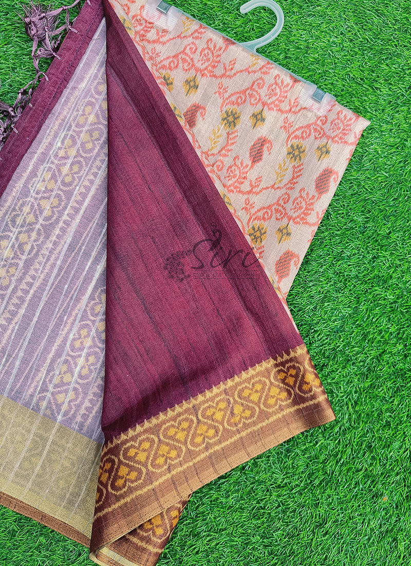 Beautiful Digital Print Matka Silk Saree