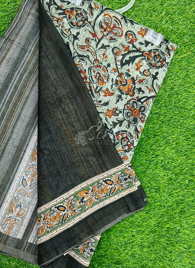 Beautiful Digital Print Premium Tussar Saree