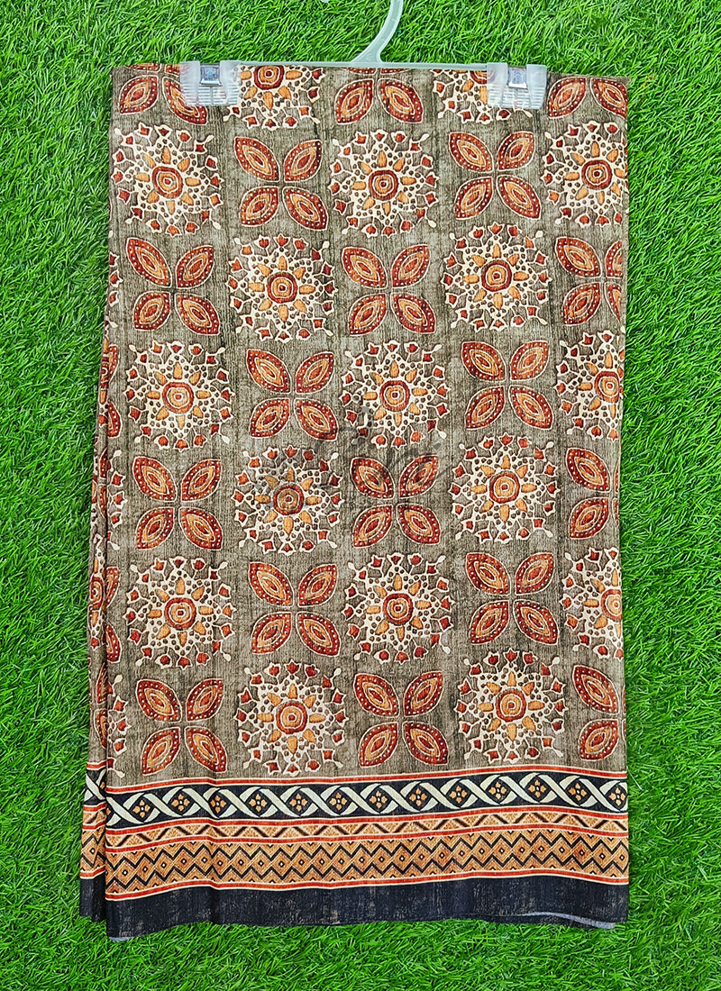 Beautiful Digital Print Premium Tussar Saree